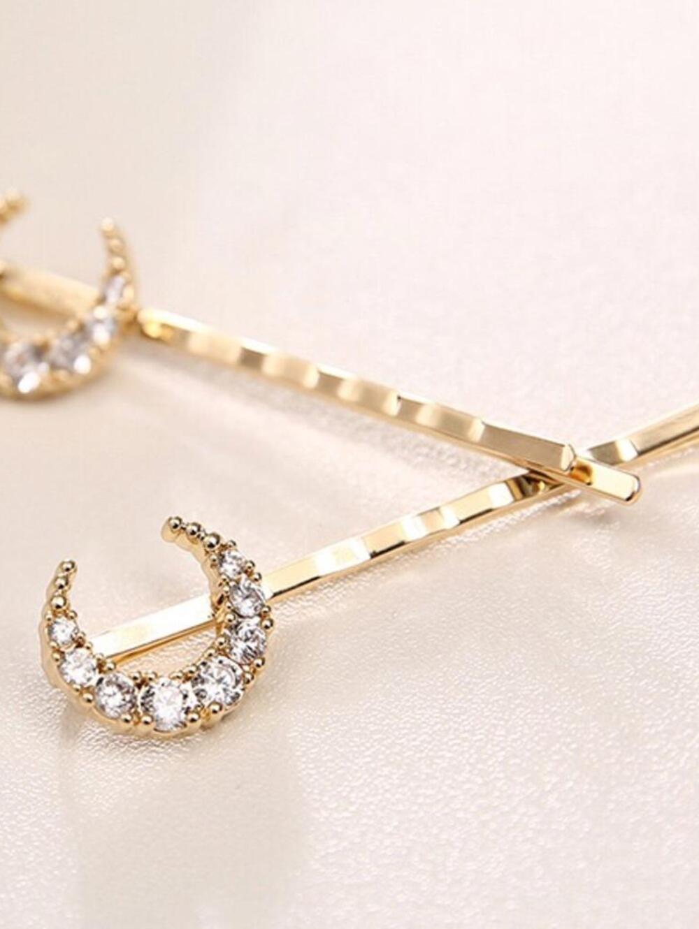 Anthropologie Crescent Moon Bobby Pins